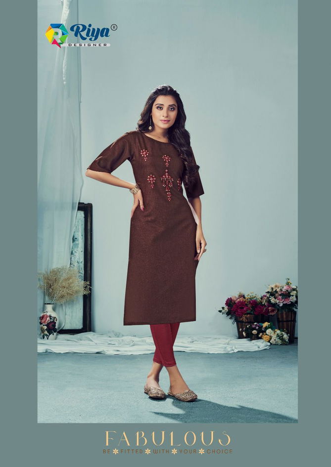 Riya Aafreen 2 Regular Wear Cotton Embroidery Latest Kurti Collection